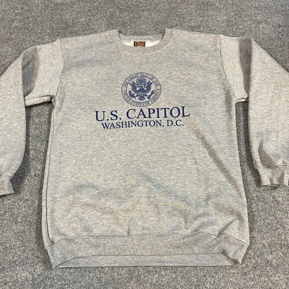 Washington D.C. Sweatshirt L Gray Vintage USA Made
